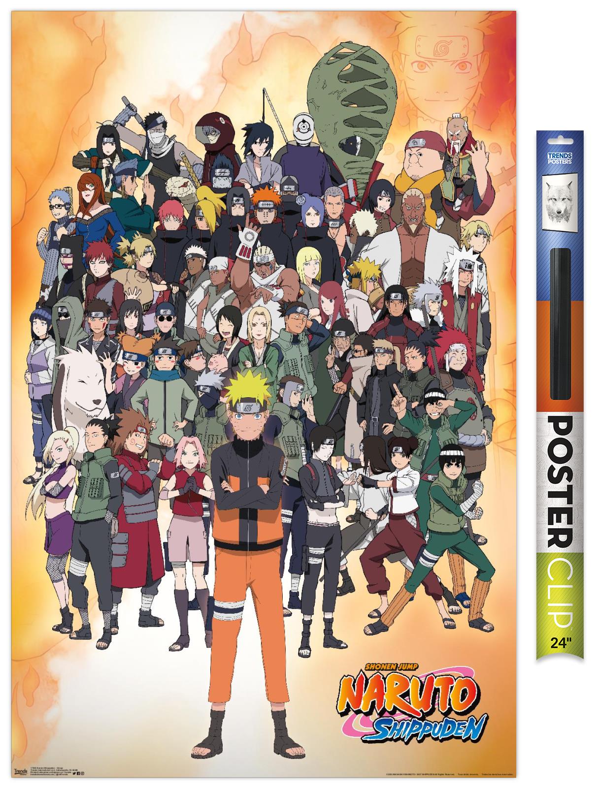 Naruto Shippuden - Group Premium Poster and Poster Clip Bundle
