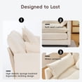 thumbnail image 6 of Lovableguy Modern Oversized Accent Chair with Ottoman,Chenille Deep Seat Upholstered Armchair,Comfy Single Sofa Couch for Living Room Bedroom Office Apartment,Beige, 6 of 7
