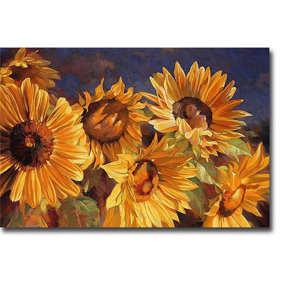 Artistic Home Gallery 1624L943IG Sunflower by Emma Styles Premium Gallery-Wrapped Canvas Giclee Art - 16 x 24 x 1.5 in.