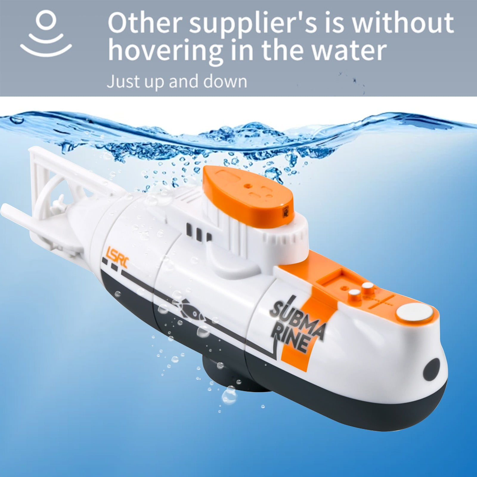 Usbinx Life Toy Gift, Mini Remote-Controlled Underwater Boat Toy Rechargeable Submarine with Diving Capability for Teens 27.58in Depth
