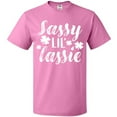 thumbnail image 3 of Inktastic Saint Patrick's Day Sassy Lil' Lassie with Shamrocks T-Shirt, 3 of 5
