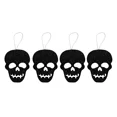 thumbnail image 2 of GRIND- Forum Novelties Glitter Skull Halloween Hanging Decor 4.5" Foam Ornaments, 4 ..., 2 of 2