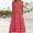 Watermelon Red, variant on Women Fashion Solid Short Sleeve Casual Loose Long Dress With Pockets Midi Dress Petite Casual Dresses for Summer Casual Dress with Pockets Plain Summer Dresses Missal Dresses Summer Floral Dress for
