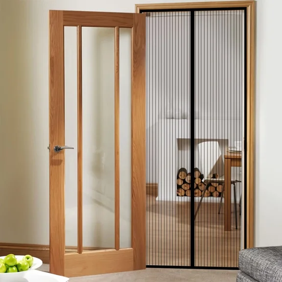 Magnetic Fly Screen Door Heavy Duty Anti Bug Mesh Curtain With Powerful Magnets