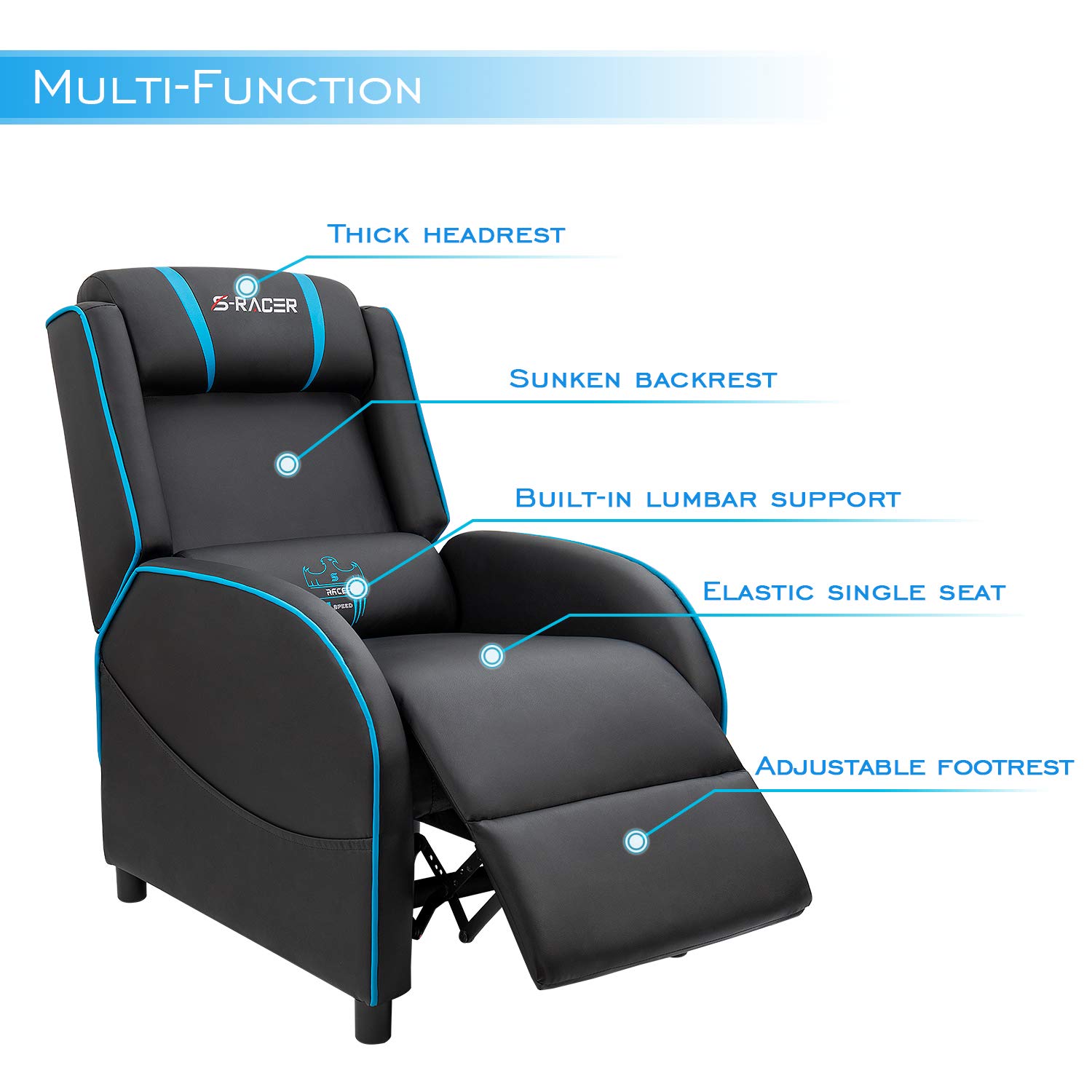 Buy Homall Gaming Recliner Chair With Pu Leather Multiple Colors Online In Italy 510267520