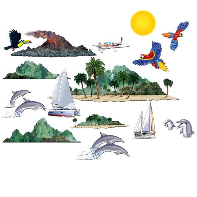 Accesorios de crucero tropical (paquete de 12) The Beistle Company 52033