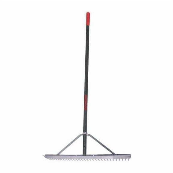 30 in Aluminum Landscape Rake, 30 Tines, 66 in L Aluminum Handle