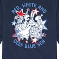 thumbnail image 3 of SpongeBob SquarePants - Red, White and Deep Blue Sea - Toddler And Youth Long Sleeve Graphic T-Shirt, 3 of 6