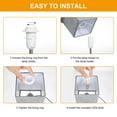 thumbnail image 2 of Shineslay Modern Artistic Mini Table Lamp with Grey Square Linen Shade & Metal Base, 3-Gear Dimmable Touch Control, Soft Flicker-Free Light, Safety Switch, 40W Max, US Plug (1 Pack) - Decorative Desk, 2 of 6