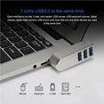 thumbnail image 3 of stanreset 3-Port USB 3.0 Hub Aluminum Alloy Rotatable USB HUB Splitter Grey, 3 of 6