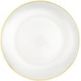 thumbnail image 3 of EcoQuality Combo Set 7" Dessert Plates and 10" inch Round Pearl White Plastic Plates with Gold Rim, Disposable China Like Party Plate, Heavy Duty Dinner Charger Plate, Salad, Wedding, Tableware (192), 3 of 6