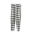 thumbnail image 2 of QATAINLAV Fuzzy Pajama Pants for Women Warm Fleece Lounge Trousers Fashion Plaid Christmas Pajamas Bottoms Sleepwear with Pockets and Drawstring, Gray, L, 2 of 4