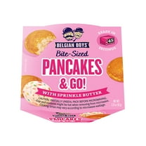 Belgian Boys Bite-Sized Pancakes & Go with Sprinkle Butter, 3.25oz Cup (Refrigerated)