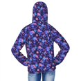 thumbnail image 4 of Xecao Skull daisy purple Print Fishing Shirts for teenager Long Sleeve UV Sun Protection Hoodie with Zipper Outdoor Hiking Shirts-Small, 4 of 7