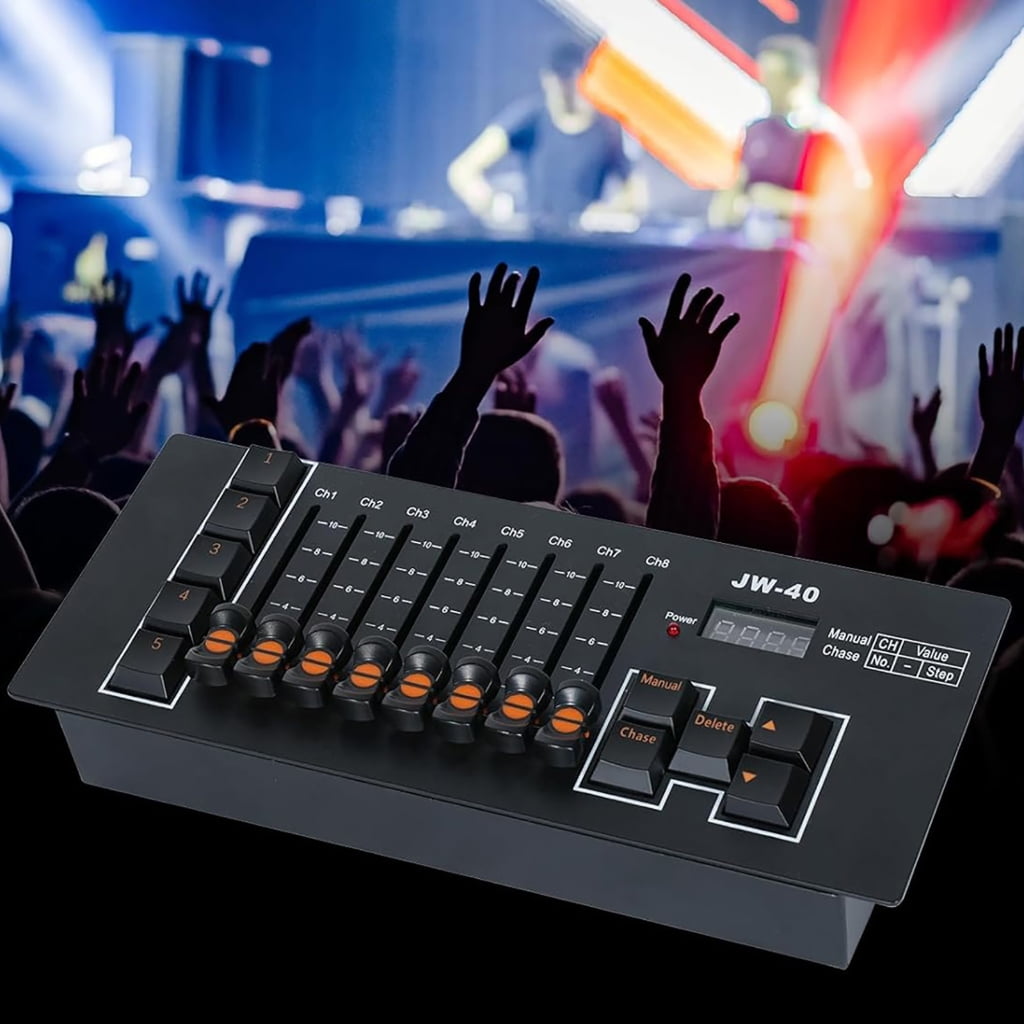 AOOOWER Small DMX512 Mini Lighting Controller Build In Rechargeable Battery Type C Port