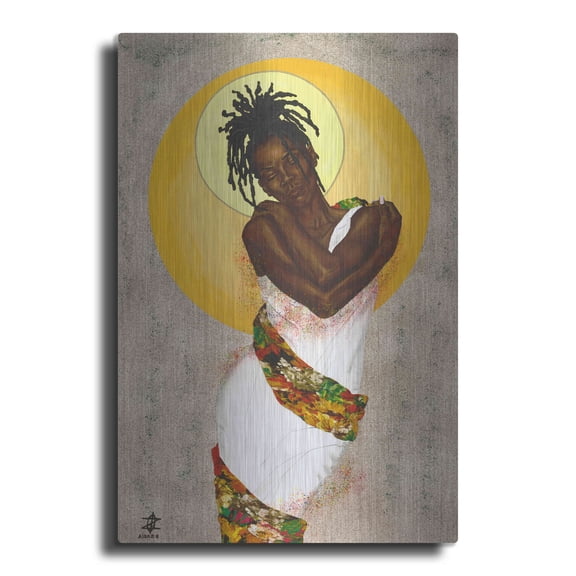 Luxe Metal Art 'Her Love' by Alonzo Saunders, Metal Wall Art, 16"x24"