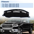 thumbnail image 2 of Unique Bargains Dash Cover for Ram 1500 2010-2018 for Ram 2500 2010-2018 Without HUD Dashboard Cover Car Interior Anti-Slip Flannel Black With Blue Edge 1 set, 2 of 7