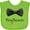 Apple Green, variant on Inktastic Ring Bearer- Black Bow Tie Boys Baby Bib