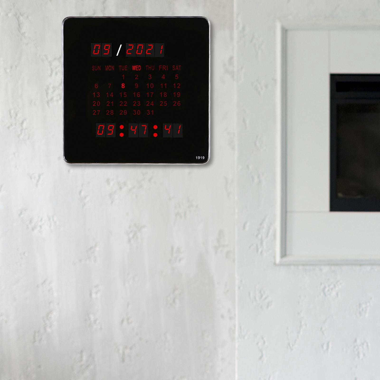 Axioma Digital Wall Clock with Calendar 12/24H Wall Mounted for Office Living Room Home