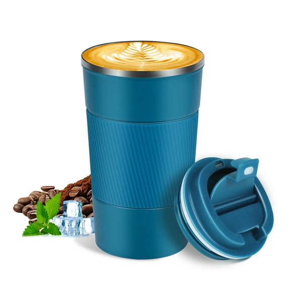 O2frepak 500ml Travel Coffee Mug Stainless Steel Vacuum Thermos Cup(Blue)
