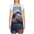 thumbnail image 2 of Naloa 1Pack Adjustable Bib Apron Waterdrop Resistant Cooking Kitchen Aprons for Women Men Chef, Underwater Lazy Turtle Print, 2 of 5