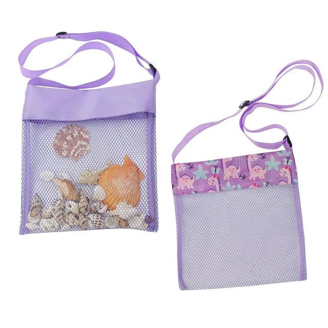 Sac de Plage Coloré pour Enfants, Rangement de Jouets, Sac en Filet, Petit Sac