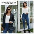 thumbnail image 5 of MISS COCOLI Long Sleeve Thermal Tops For Women Square Neck Fleece Lined Base Layer Basic Shirt Ribbed Undershirts, 5 of 11
