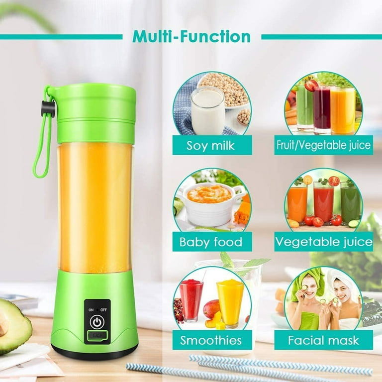 Portable Blender Fruit Juicer Cup Mini Cordless Personal Travel