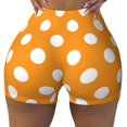 thumbnail image 2 of Fotbe Orange And White Polka Dot Shorts Sin Costuras – Shorts Deportivos de Cintura Alta para Mujer, Elásticos para Gimnasio, Yoga, Running o Ciclismo-Medium, 2 of 8