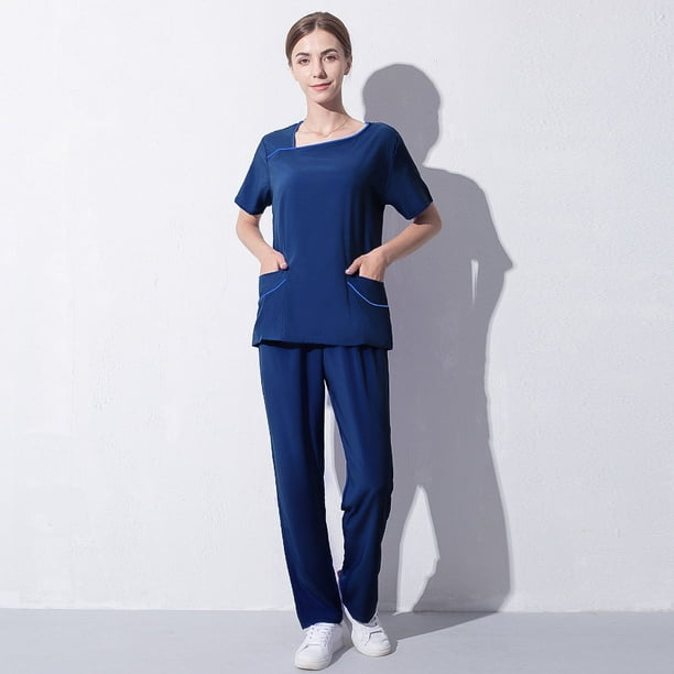Ropa de lavado de manos de manga corta para quirófano Ropa de trabajo para el cuidado de la piel de las mujeres Ropa de trabajo de aislamiento para enfermeras y esteticistas