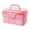 H-Pink, variant on SSNTSY Small Storage Container Plastic Clear Storage Bin with Lid and Handle 5.5" x 4.1" x 2.9" for Small Craft Items, Jewelry, Beads