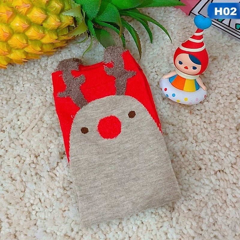 Baby Christmas Socks Xmas Santa Reindeer Penguin 0 6 months Winter unisex