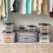 IRIS 13 Qt. Plastic Storage Bins with Lids, Stackable Storage Containers, Totes, 8 Pack