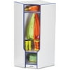 Jonti-Craft Rainbow Accents 3-double Hooks Step Corner Coat Locker - 50.5" Height x 24" Width x 17.5" Depth - Blue - 1Each