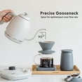 thumbnail image 6 of BUYDEEM Gooseneck Electric Pour-Over Kettle, Stainless Steel Coffee Tea Kettle with Variable Temperature Control, Oatmeal White, 6 of 7