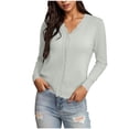 thumbnail image 3 of Bovxnpu Womens Cardigans Casual Loose Cover Ups, Women's Lightweight Crewneck Cardigan Sweater Button Down Cardigan Knit Shrugs Sweater S, 3 of 6