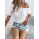 thumbnail image 5 of Tops de Verano para Mujer, Suéteres de Crochet, Ropa de Resort, Tops de Punto Calados de Corta, Pareo de Playa 2025 M, 5 of 10