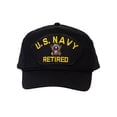 thumbnail image 2 of Men's Retired Series U.S. Military Veteran Unstructured Snapback Baseball Hat US Navy Black, 2 of 4