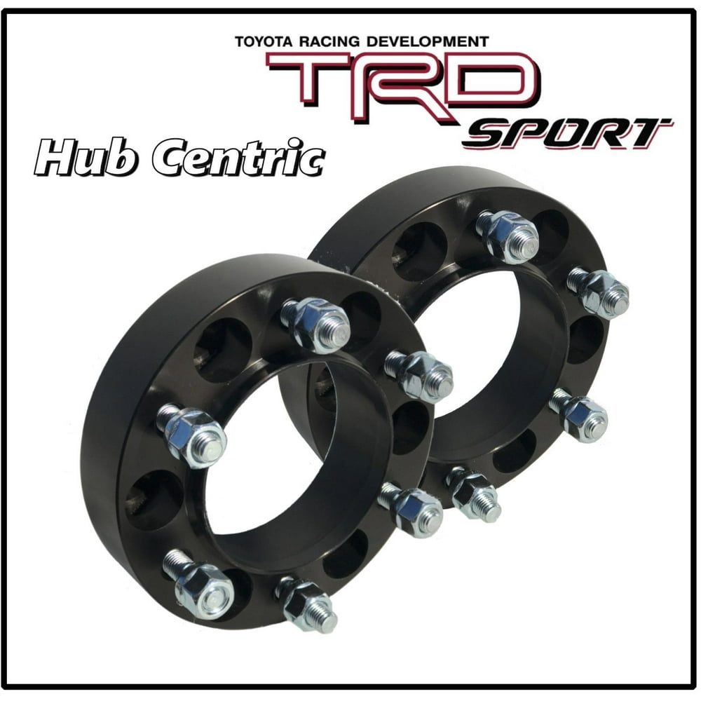 2 PC TOYOTA 2" THICK BLACK WHEEL SPACERS HUB CENTRIC ADAPTERS 6X139 OR