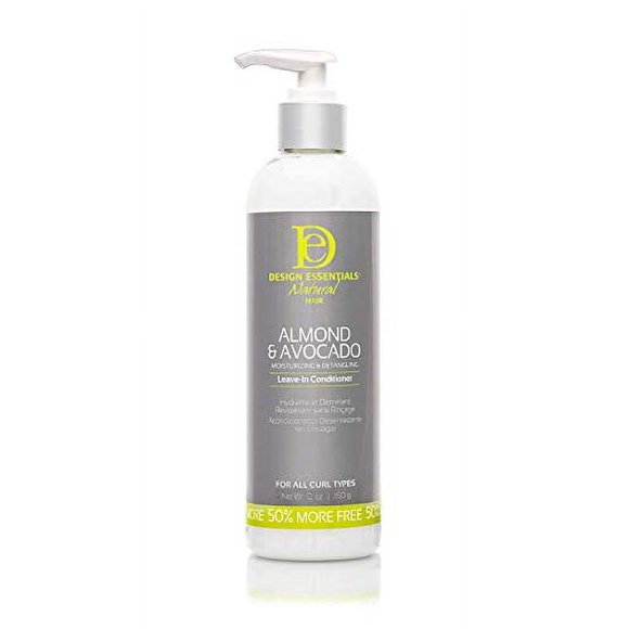 Design Essentials Revitalisant Sans Rinçage Démêlant Instantané pour des Cheveux Sains, Hydratés, Lumineux et Sans Frisottis – Collection Amande et Avocat, Revitalisant Sans Rinçage 12 Fl Oz