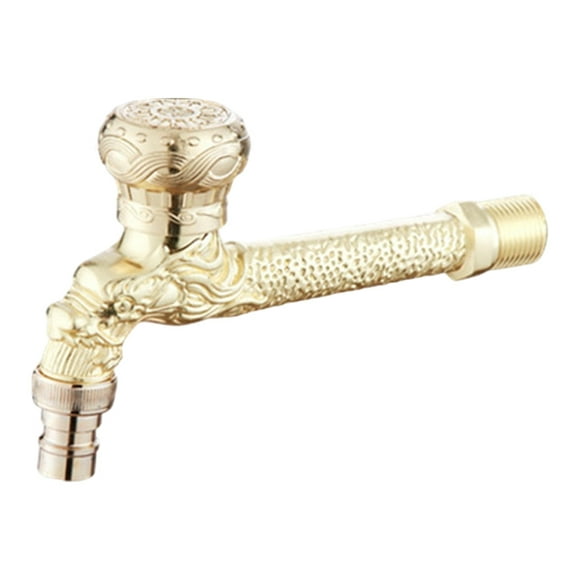 Garden Bibcock Wall Bottle Tap Bathroom Kitchen Lavatory Sink Faucet Taps Golden Golden