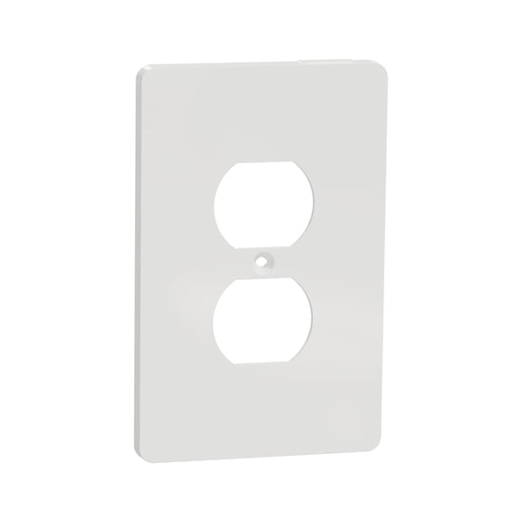 X Series Outlet Wall Plate, 1 Gang Mid Size Plus Duplex, Matte White (SQWS422011WH)