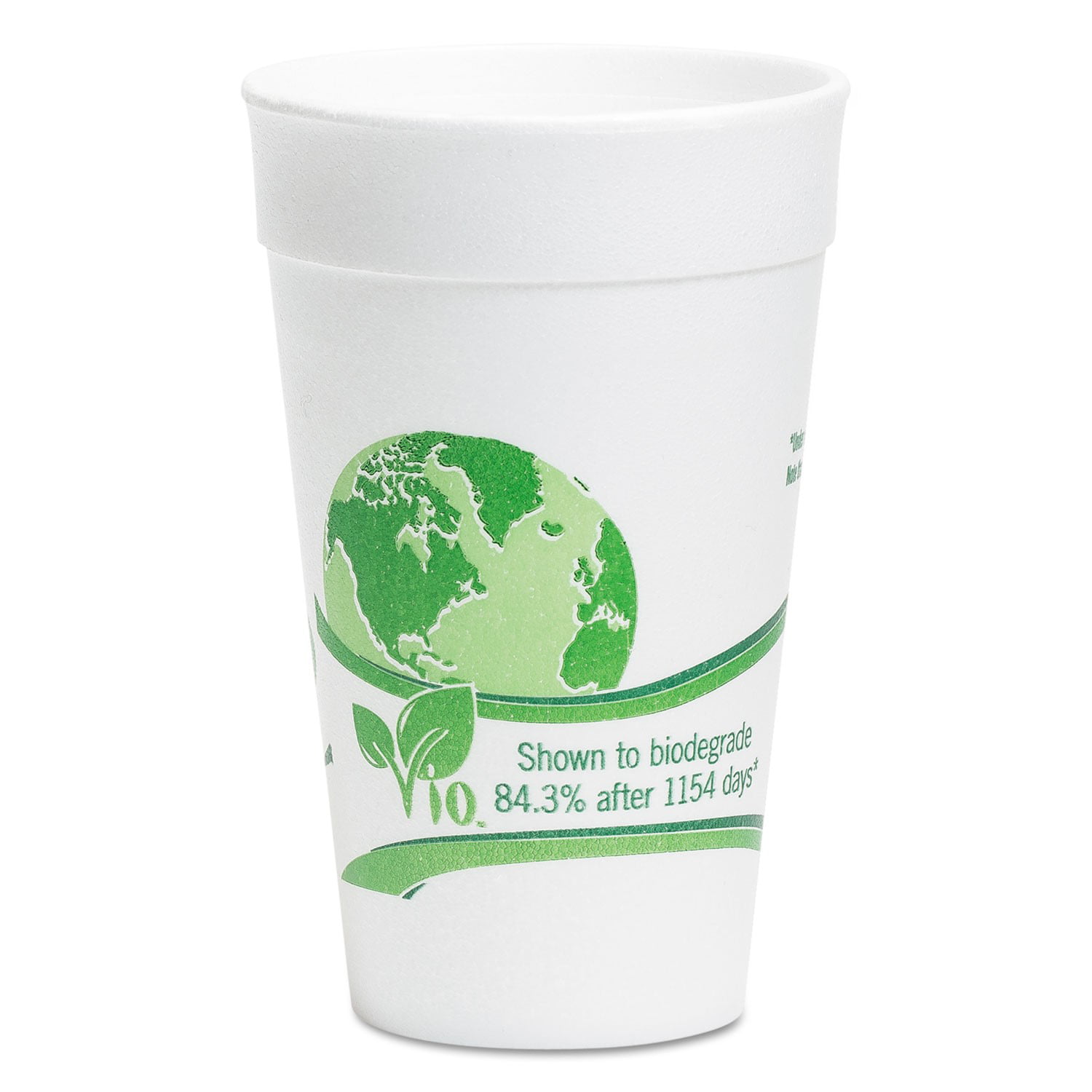 16 oz Vio Biodegradable Foam Cup - 3 5/8Dia x 5 1/4H