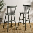 thumbnail image 4 of Safavieh Providence Traditional Mid Back Wood Stools, Dusty Green (Set of 2), 4 of 5