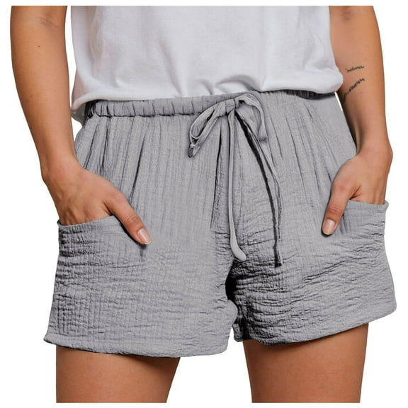 Shorts for Women High Waisted Drawstring Shorts Summer Casual Loose Mid Rise Sports Short Pants