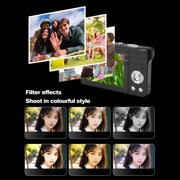 BIMZUC Digital Camera for Teens 50MP 1080P HD 2.8 inch / 7.1 cm TFT Screen 16X Digital Zoom Autofocus Pocket Compact Camera with LED Flash for Travel Photography Black