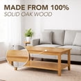 thumbnail image 2 of Kawind Home Solid Wood Coffee Table, Light Walnut Finish, Classic Living Room Centerpiece, 2 of 7