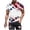 White, variant on Stamzod Mens Shirts 4 of July Usa Flag Round Neck Pullover Shirts with Red White Blue Star Summer Oversized Casual Loose Short Sleeve Patriotic Tee Shirts White D XXL
