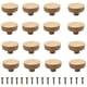 thumbnail image 2 of Perillas de cajón de madera redondas, decoraciones de madera maciza para perillas de cajón de madera terminadas, fáciles de instalar con superficie lisa para muebles, cajones, guardarropas, 20 piezas, 2 of 5