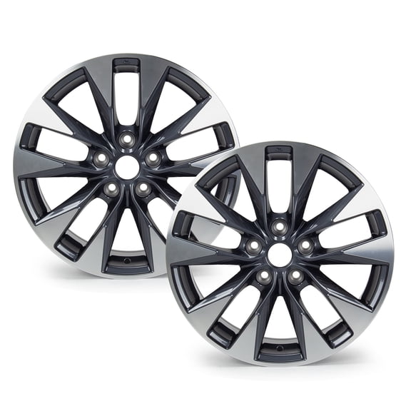 2-Pack 17" x 6.5" Wheel Rim Replacement Aluminum Alloy Rim for 2016-2019 Nissan Sentra 62730